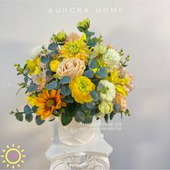 Bình hoa giả Yellow Mary tông cổ điển