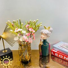 Bình hoa lụa cắm sẵn để bàn Mami Lila