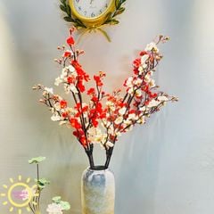 Bình hoa đào giả để bàn trang trí Tết