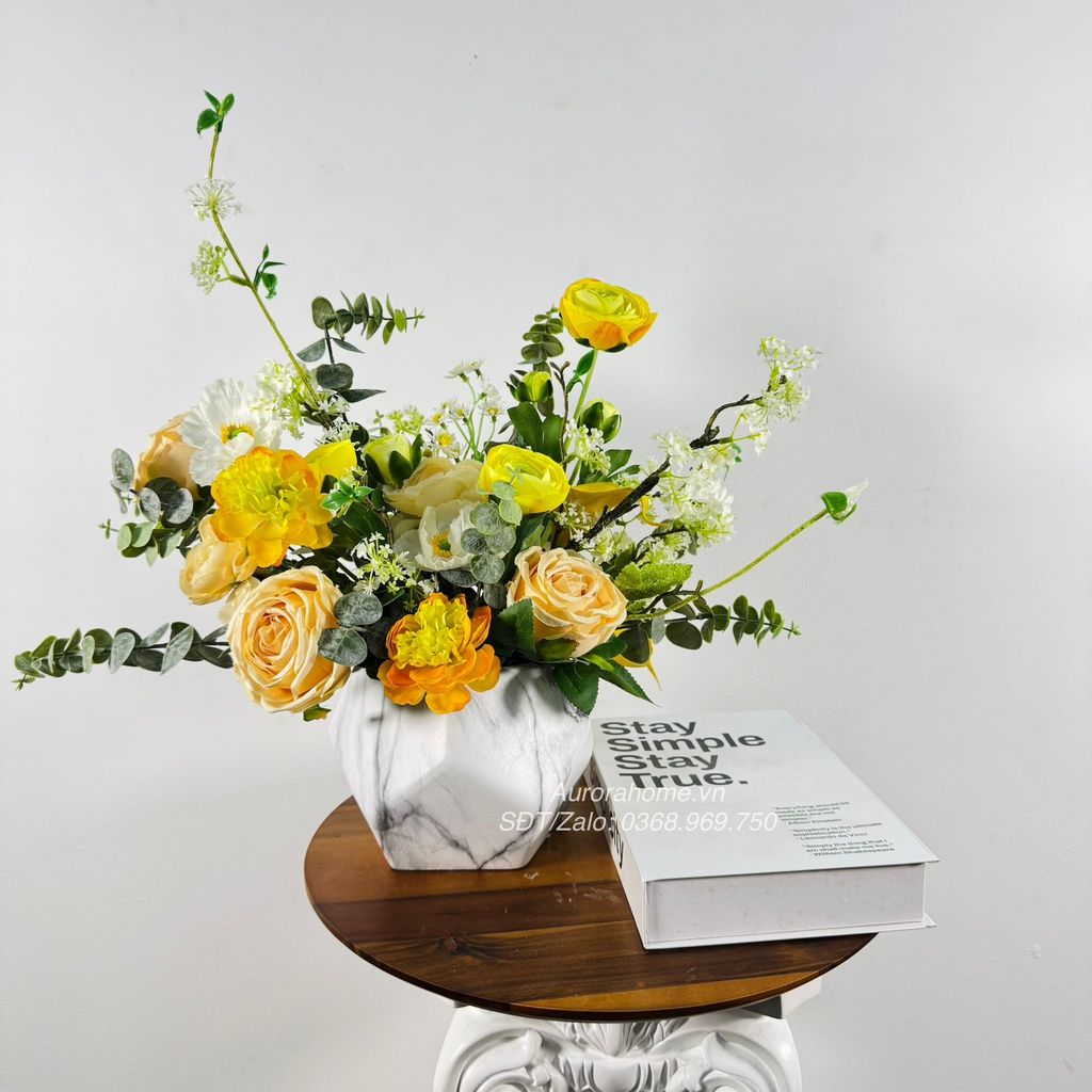 Bình hoa lụa cao cấp Sunny Sun