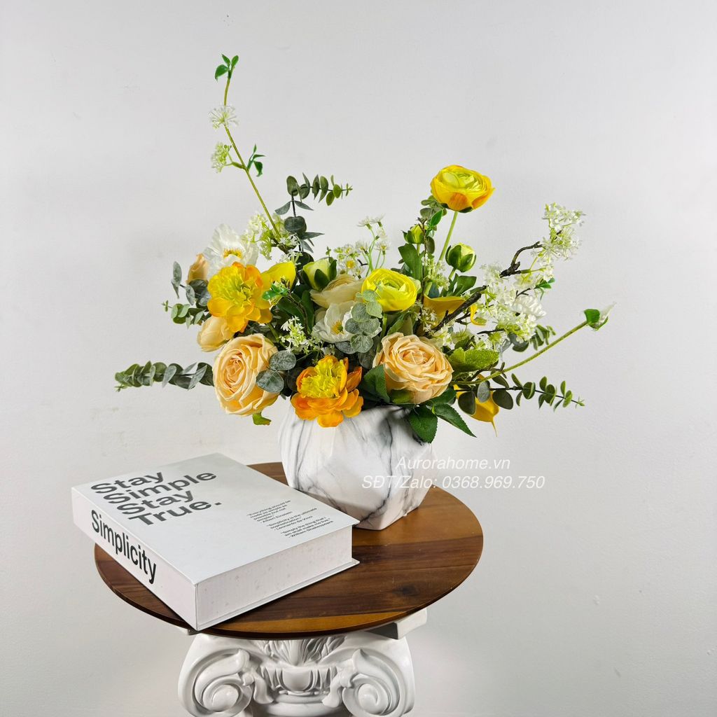 Bình hoa lụa cao cấp Sunny Sun