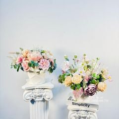 Bình hoa lụa ngọt ngào Pink Bling
