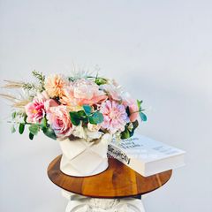 Bình hoa lụa ngọt ngào Pink Bling
