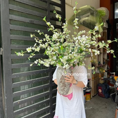 Bình hoa tuyết mai Ánh Sương Ban Mai cao cấp