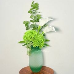 Bình hoa lụa tân cổ điển Green Fenos