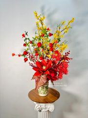 Bình hoa lụa tân cổ điển Fonos sang trọng