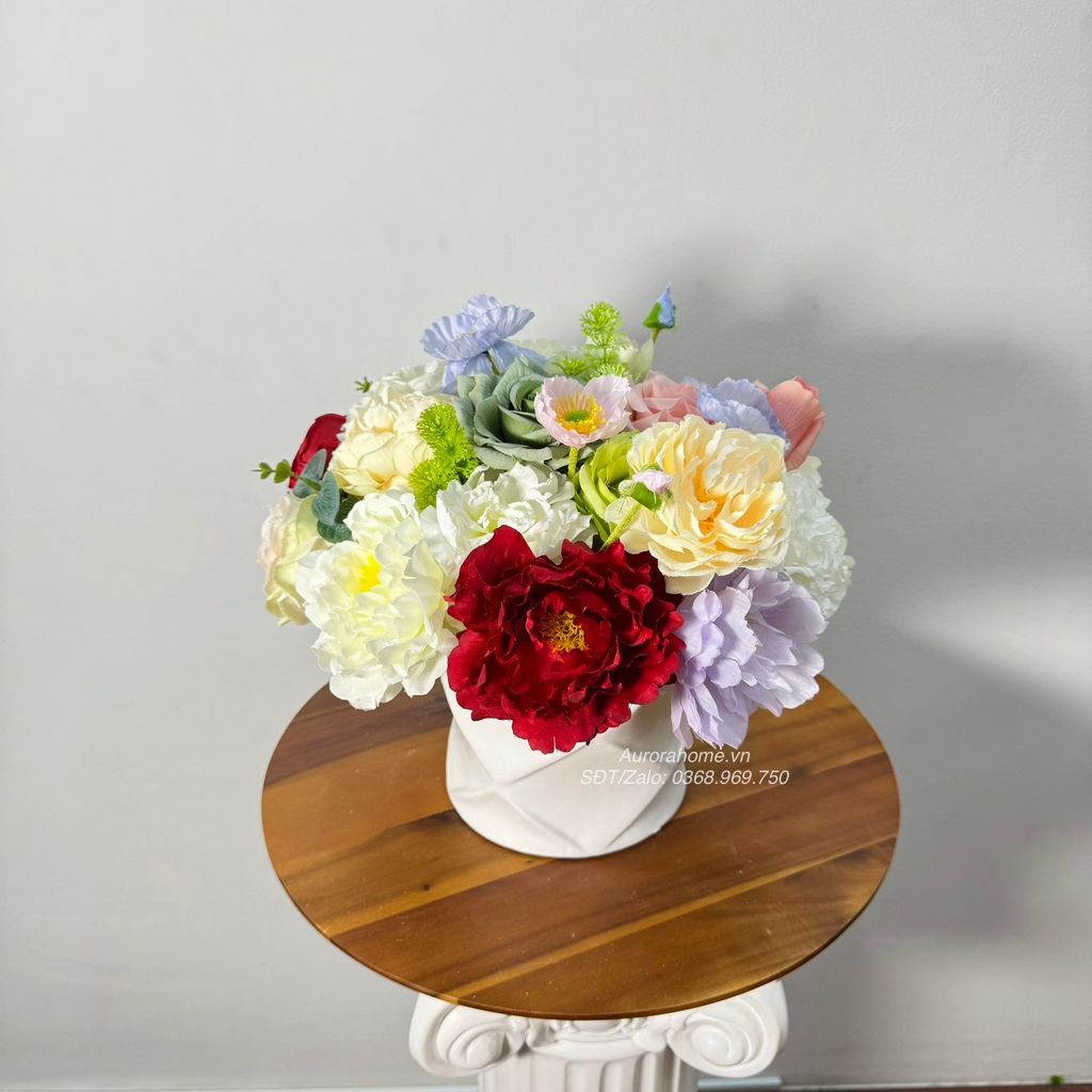 Bình hoa lụa ngọt ngào Truly Yours