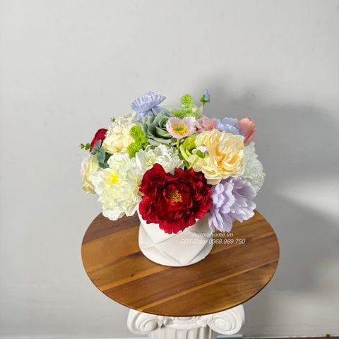 Bình hoa lụa ngọt ngào Truly Yours