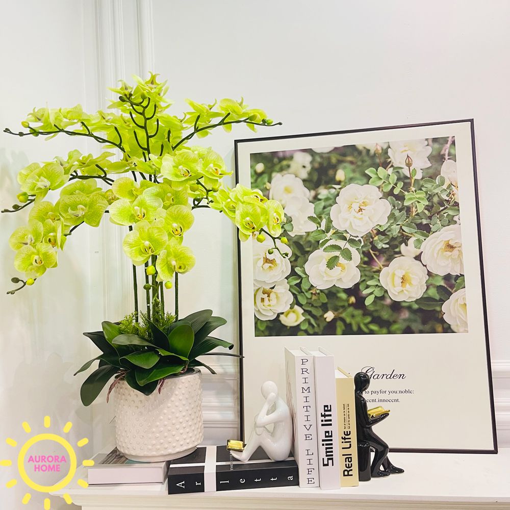 Bình hoa giả lan hồ điệp Aurora Fika (Nhiều màu)