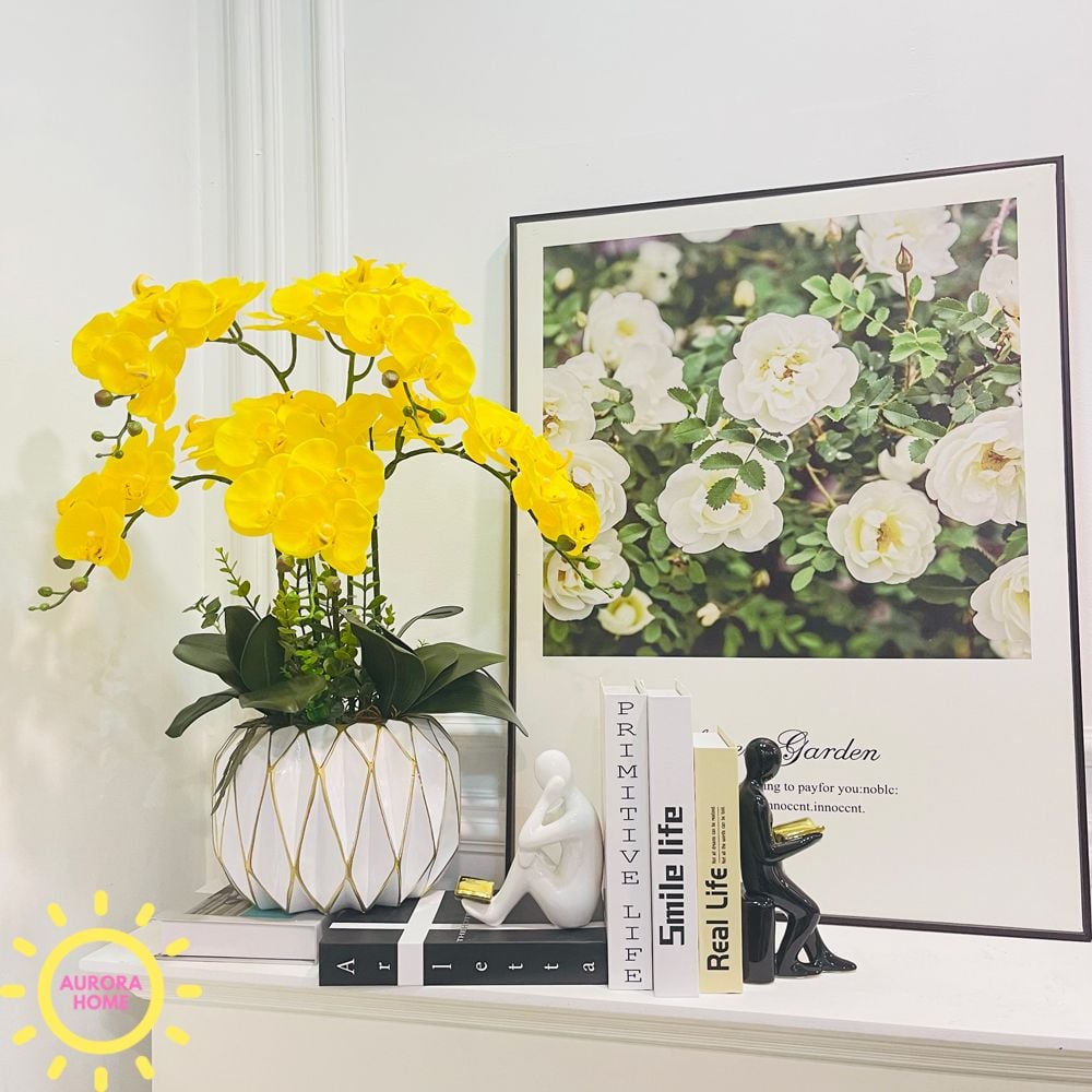 Bình hoa giả lan hồ điệp Aurora Fika (Nhiều màu)