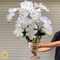 Bình hoa Lan Hồ Điệp Giả Cao Cấp Phong Cách Pháp Trang Nhã