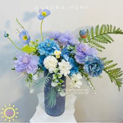 Bình hoa lụa cao cấp Blue in Heaven
