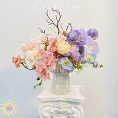 Bình hoa lụa cao cấp Pink and Purple