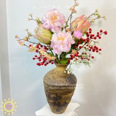 Bình hoa lụa cao cấp Fallon