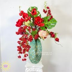 Bình hoa lụa cao cấp Jocelyn