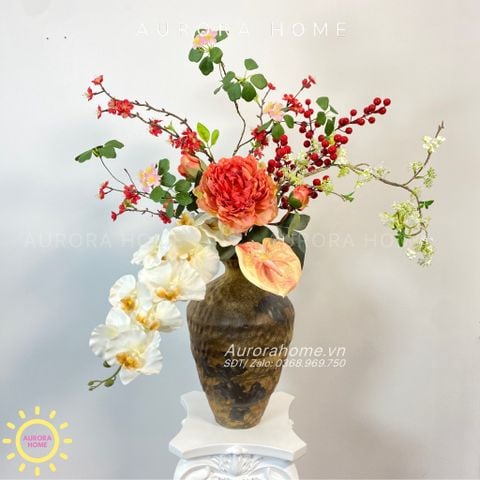 Bình hoa lụa cao cấp Kelsey