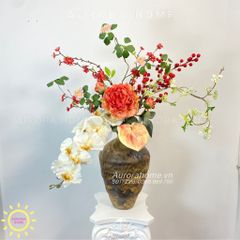 Bình hoa lụa cao cấp Kelsey