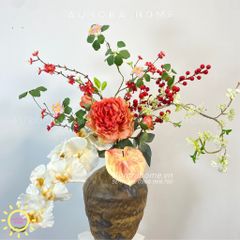 Bình hoa lụa cao cấp Kelsey
