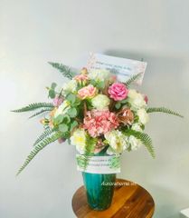 Bình hoa lụa tân cổ điển Mela Nani