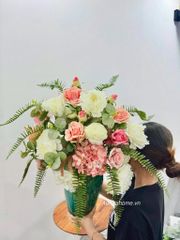 Bình hoa lụa tân cổ điển Mela Nani