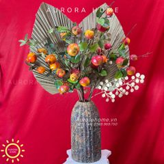 Bình hoa lụa cao cấp Đào Mộng trang trí tết