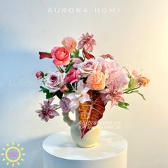Bình hoa lụa cao cấp Tina in Love