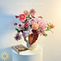 Bình hoa lụa cao cấp Tina in Love