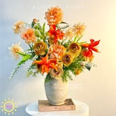 Bình hoa lụa cao cấp Minline