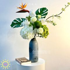 Bình hoa lụa cao cấp Gia An