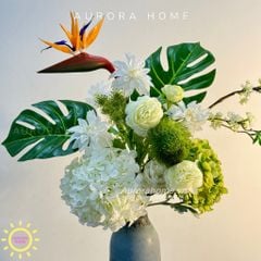 Bình hoa lụa cao cấp Gia An