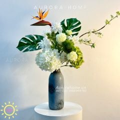 Bình hoa lụa cao cấp Gia An