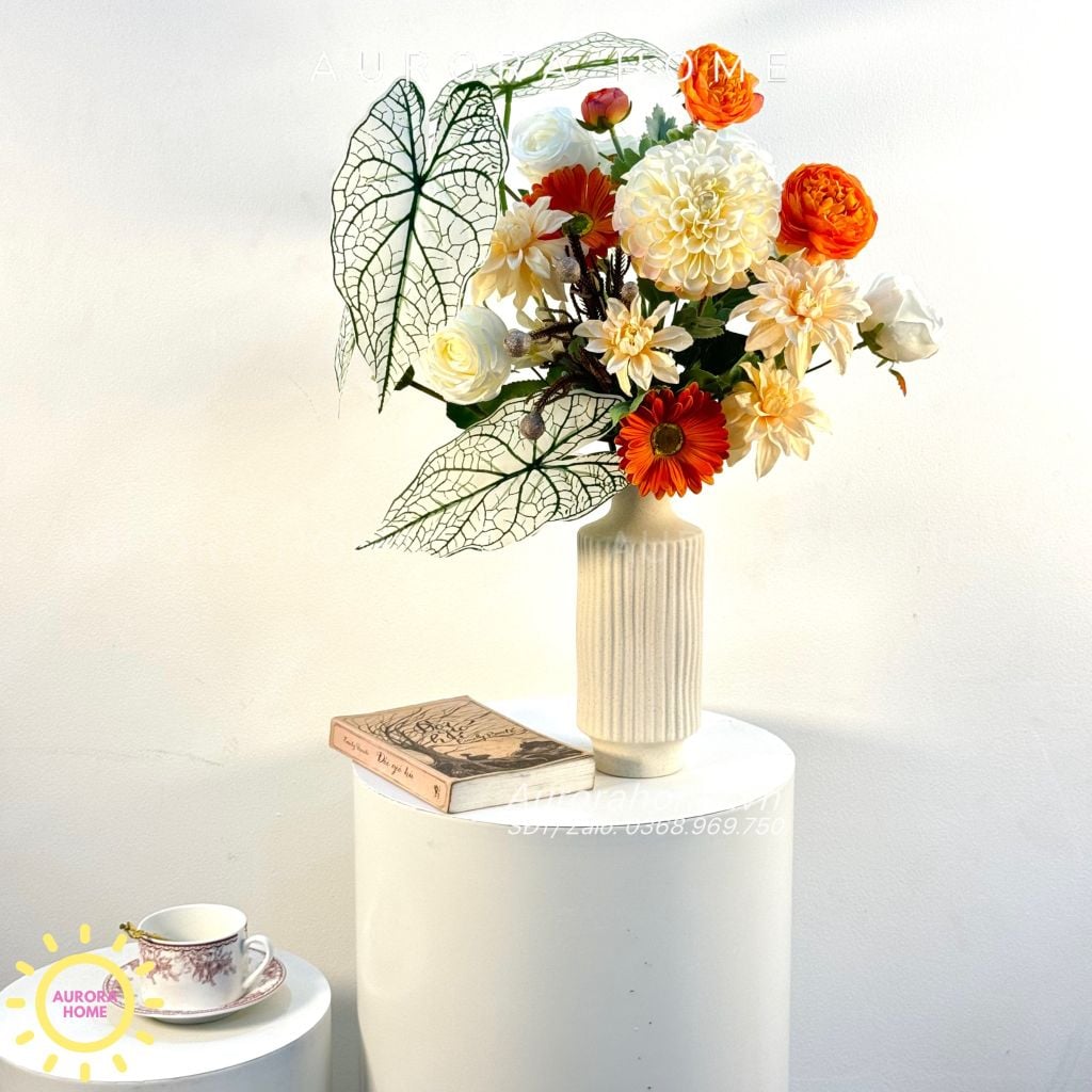 Bình hoa lụa cao cấp Aphamia