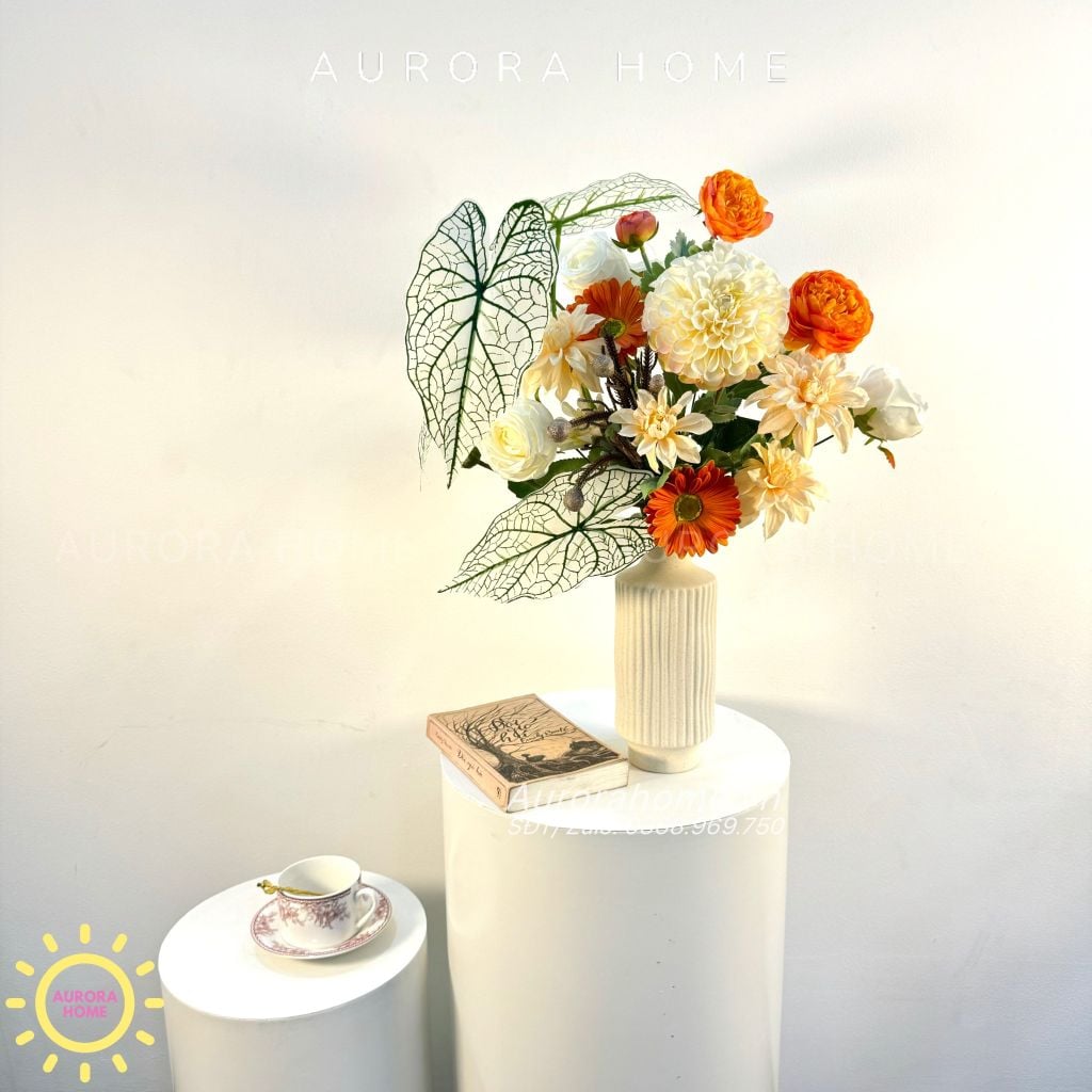 Bình hoa lụa cao cấp Aphamia