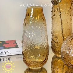 Bình thủy tinh hổ phách Amber sang trọng