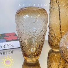 Bình thủy tinh hổ phách Amber sang trọng
