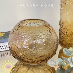 Bình thủy tinh hổ phách Amber sang trọng