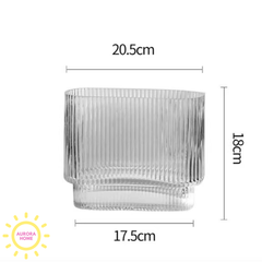 Bình thuỷ tinh Caryln lưới sọc cao cấp