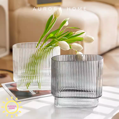 Bình thuỷ tinh Caryln lưới sọc cao cấp