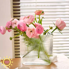 Bình thuỷ tinh Caryln lưới sọc cao cấp