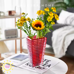 Bình thuỷ tinh Tender Lily (đỏ)