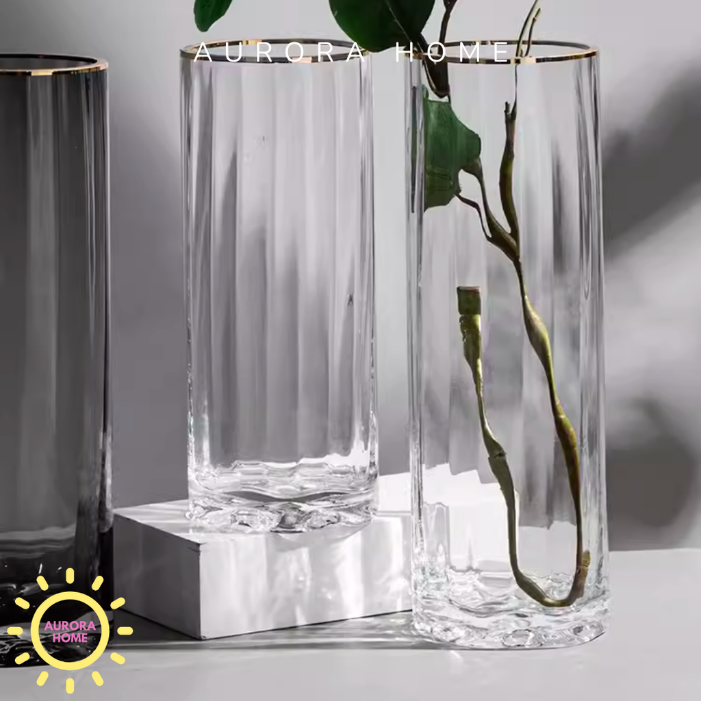 Bình thuỷ tinh Venus lượn sóng cao cấp (Xám)