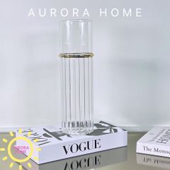 Bình thủy tinh cắm hoa trong suốt Majori