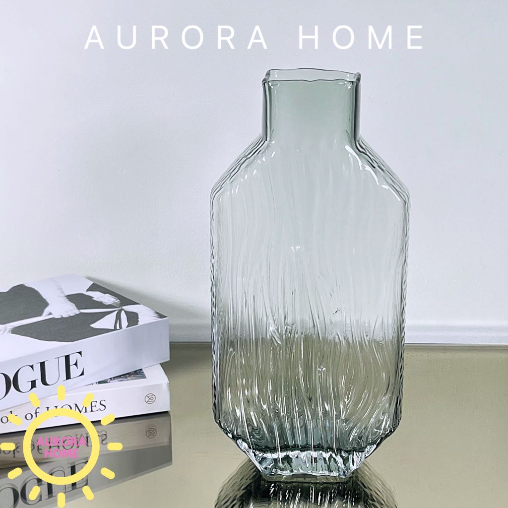 Bình thủy tinh cắm hoa trong suốt Hamie