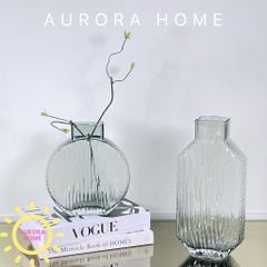 Bình thủy tinh cắm hoa trong suốt Hamie