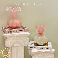 Bình thuỷ tinh cắm hoa châu Âu cao cấp Jade