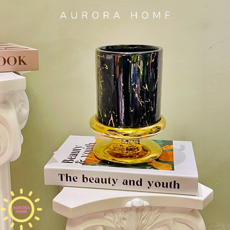 Bình cắm hoa cao cấp vân đá Miecal