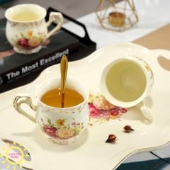 Bộ ấm tách trà Châu Âu Hoa Mẫu Đơn