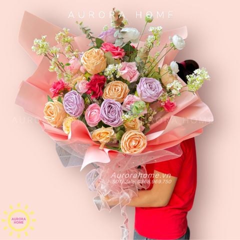Bó hoa giả Sweet Valentine xinh xắn