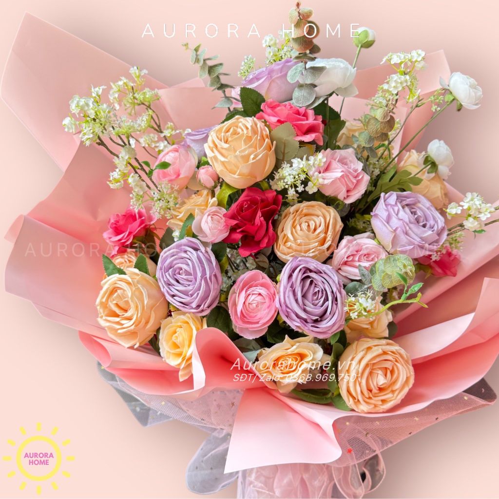 Bó hoa giả Sweet Valentine xinh xắn