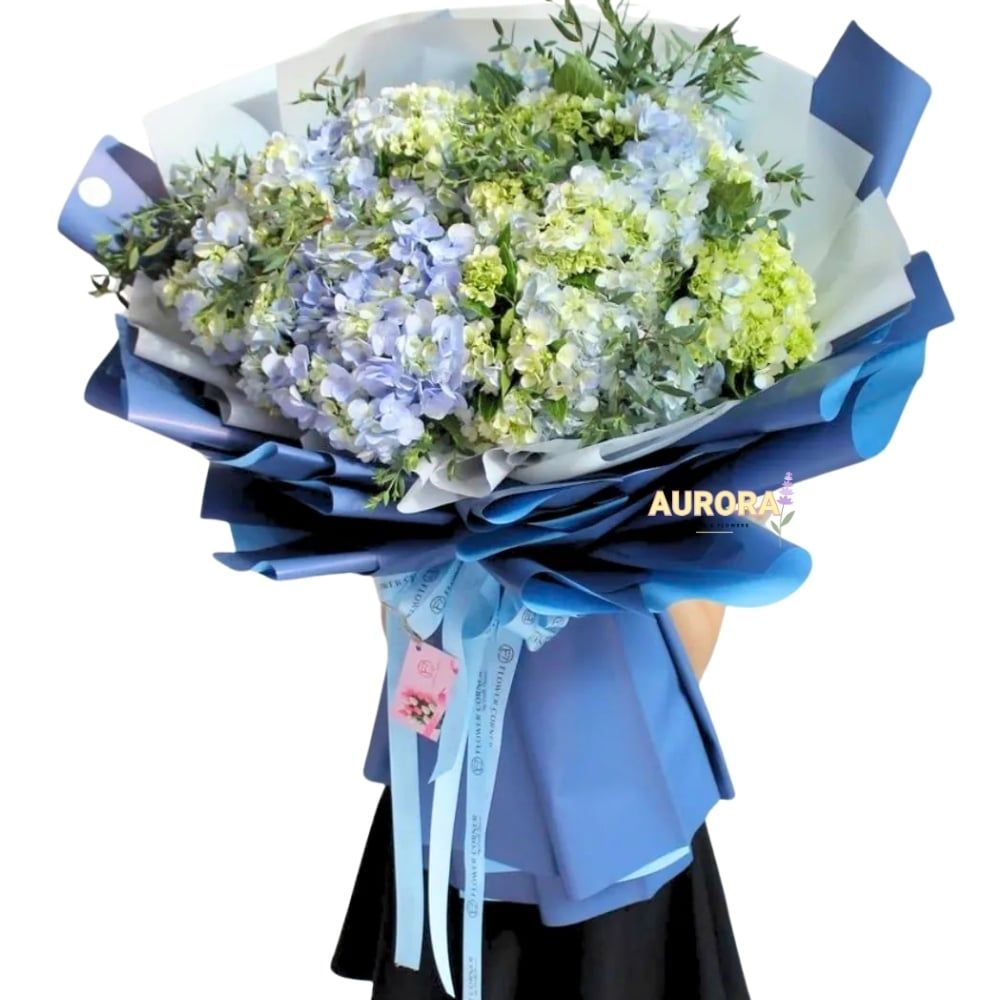 Bó hoa tú cầu xanh thiên nhiên 05 (Hoa tươi)
